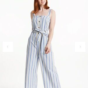 Striped Blue and White Jumpsuit